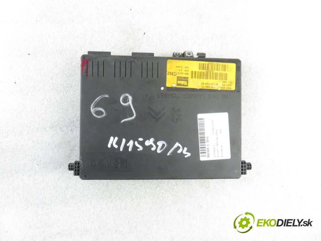 CITROEN XSARA (N1) LIFTBACK 2001 80,00 1.6 16V 109 - NFU 1587,00 MODUL BSI 9645872980 ; 73004511