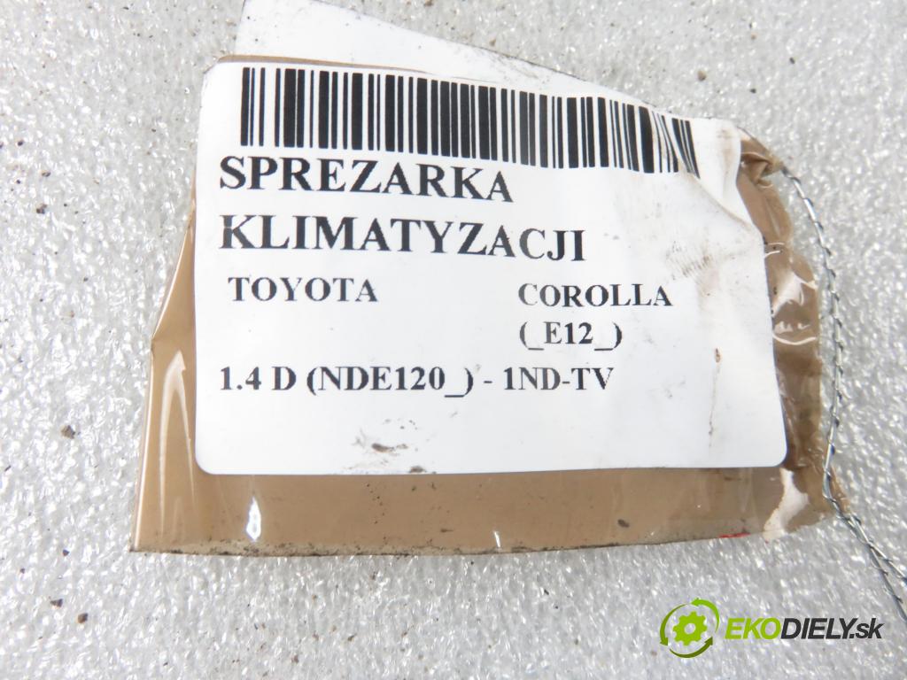 TOYOTA COROLLA (_E12_) HB 2005 66,00 1.4 D-4D 90 - 1ND-TV 1364,00 KOMPRESOR: klimatizace 4472607851 (Kompresory)