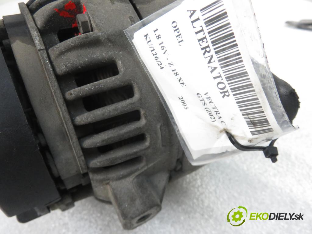 OPEL VECTRA C GTS (Z02) LIFTBACK 2003 90,00 1.8 16V 122 - Z 18 XE 1796,00 Alternátor 0124425008 ; 13147093 (Alternátory)