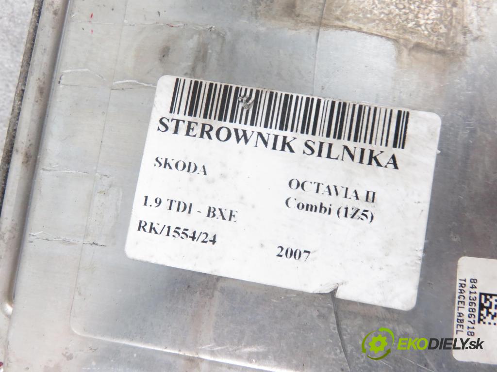 SKODA OCTAVIA II Combi (1Z5) KOMBI 2007 77,00 1.9 TDI - BXE 1896,00 Riadiaca jednotka Motor 03G906021LB ; 0281013238