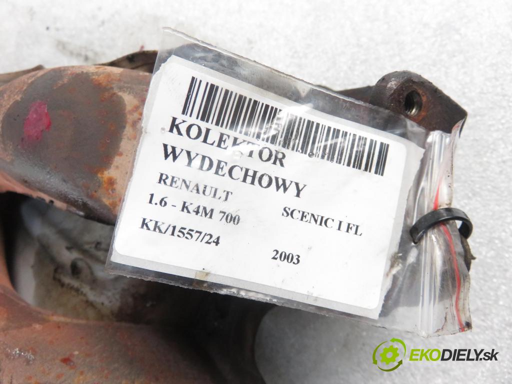 RENAULT SCENIC I (JA0/1_) MINIVAN 2003 79,00 1.6 16V 107 - K4M 700 1598,00 potrubí VYČERPAT: 114168 (Výfukové potrubí)