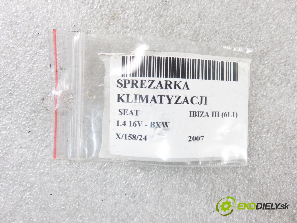 SEAT IBIZA III (6L1) HB 2007 63,00 1.4 16V - BXW 1390,00 KOMPRESOR: klimatizácie  (Kompresory klimatizácie)