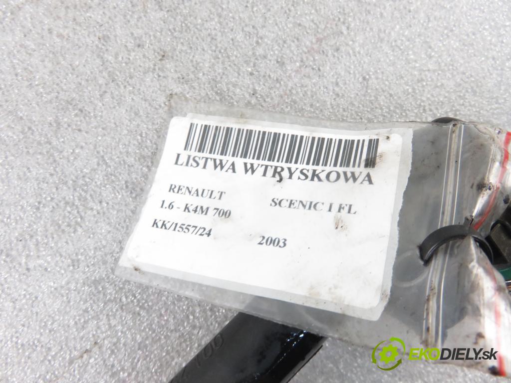 RENAULT SCENIC I (JA0/1_) MINIVAN 2003 79,00 1.6 16V 107 - K4M 700 1598,00 Lišta vstrekovacia 8200139674C (Vstrekovacie lišty)