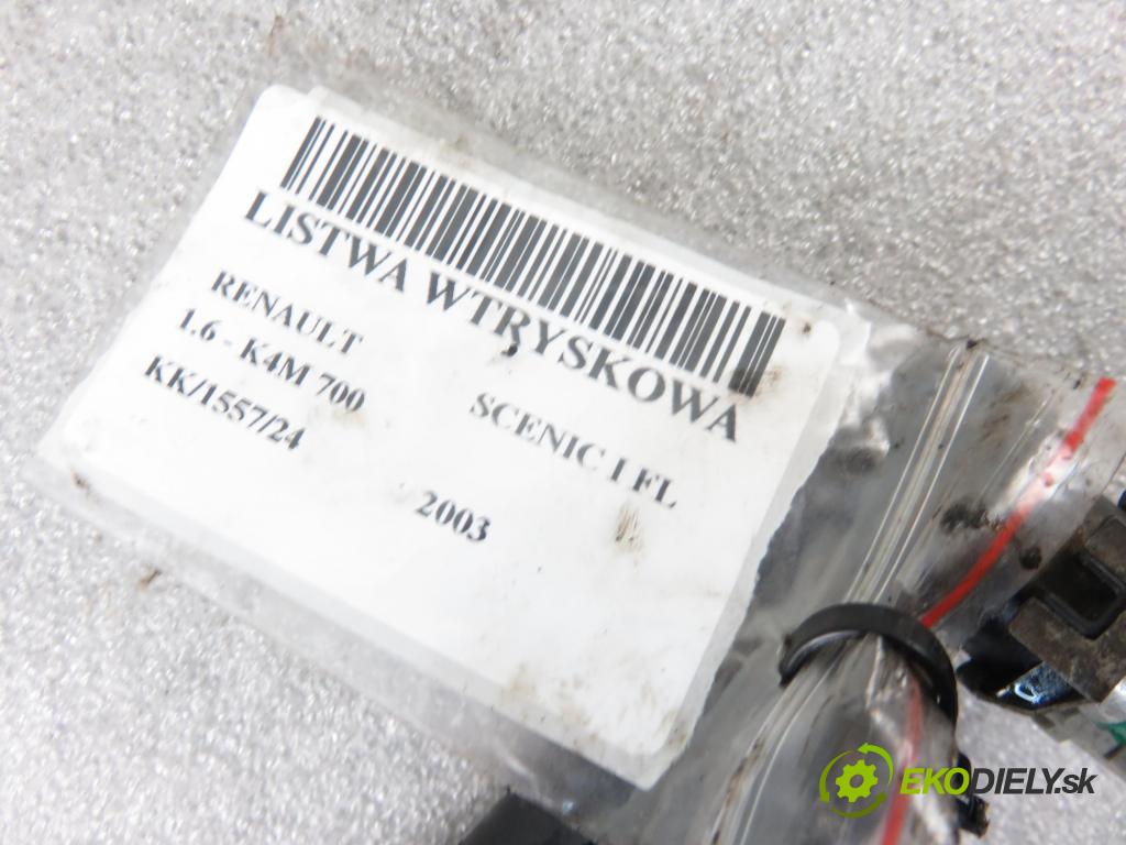 RENAULT SCENIC I (JA0/1_) MINIVAN 2003 79,00 1.6 16V 107 - K4M 700 1598,00 Lišta vstrekovacia 8200139674C (Vstrekovacie lišty)