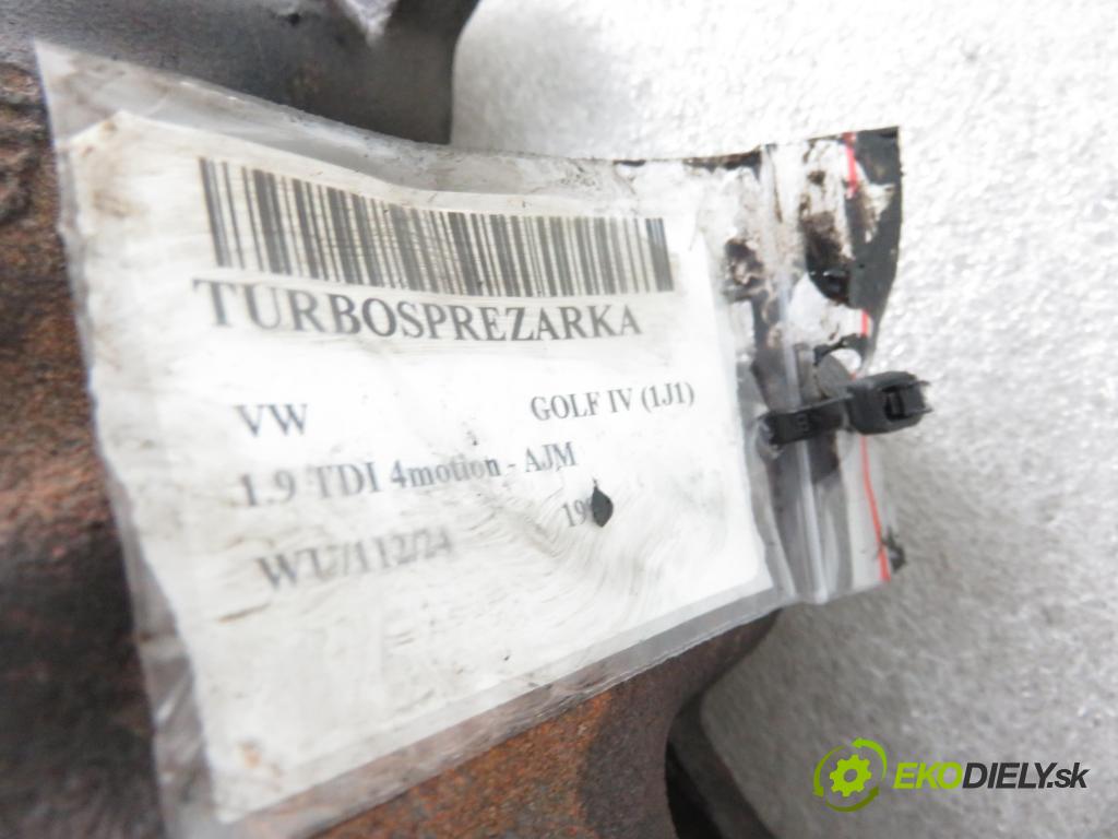 VW GOLF IV (1J1) HB 1999 85,00 1.9 TDI 4motion - AJM 1896,00 RYCHLONABÍJEČKA: 038253019N (Turbodúchadla (kompletní))
