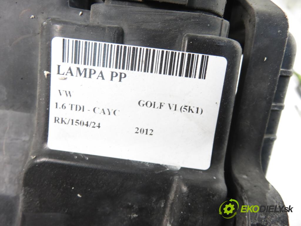 VW GOLF VI (5K1) HB 2012 77,00 1.6 TDI - CAYC 1598,00 Svetlo PP