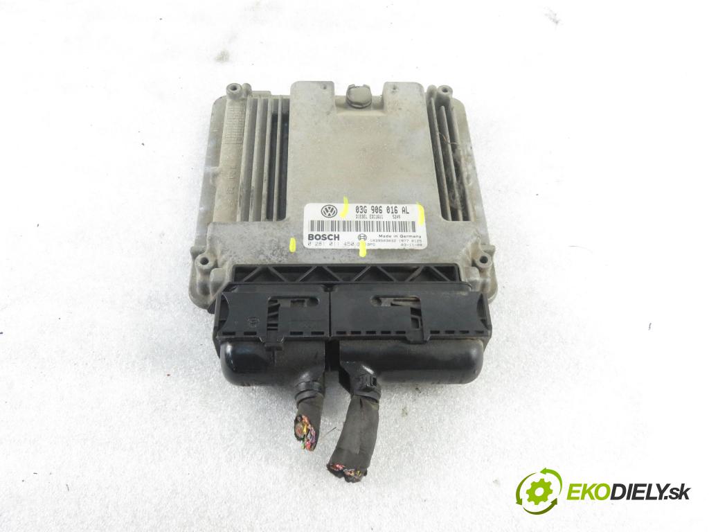 VW TOURAN (1T1, 1T2) MINIVAN 2004 100,00 2.0 TDI PD 16V 136 - AZV 1968,00 řídící jednotka motora 03G906016AL ; 0281011450