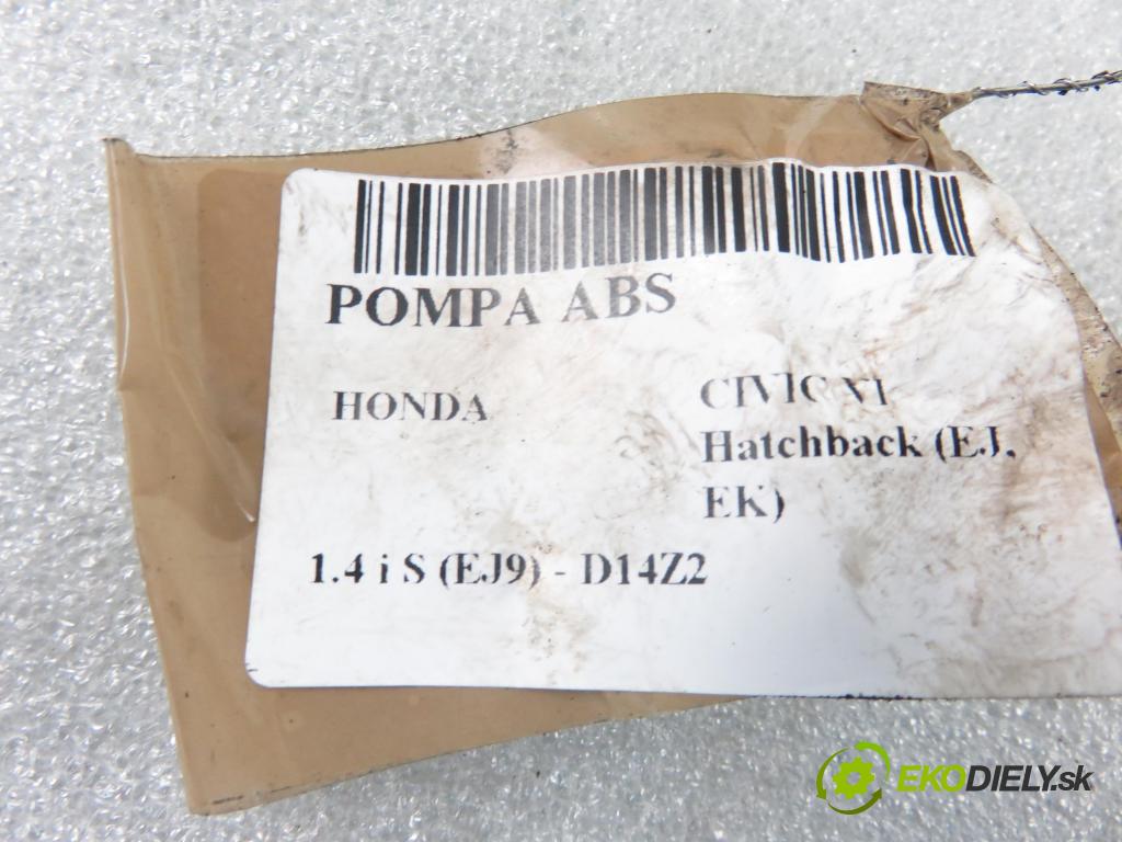 HONDA CIVIC VI Hatchback (EJ, EK) HB 2000 66,00 1.4 i S (EJ9) - D14Z2 1396,00 Pumpa ABS AC051192111 (Pumpy ABS)