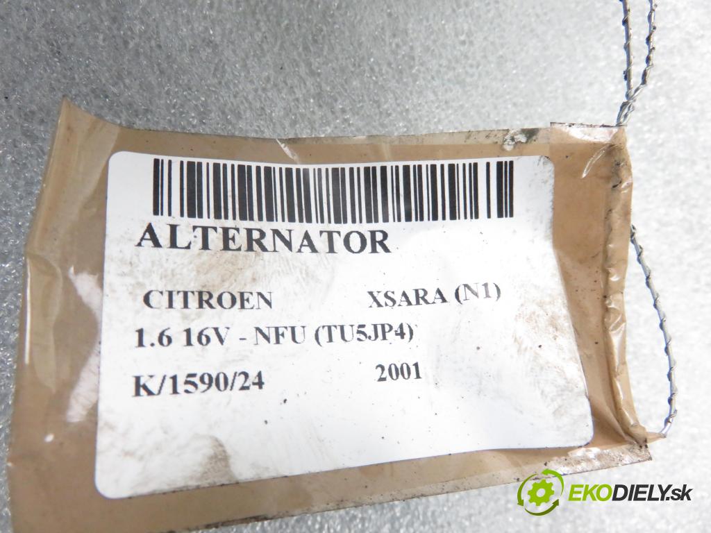 CITROEN XSARA (N1) LIFTBACK 2001 80,00 1.6 16V 109 - NFU 1587,00 Alternátor 9646321880 ; 0124525035 (Alternátory)