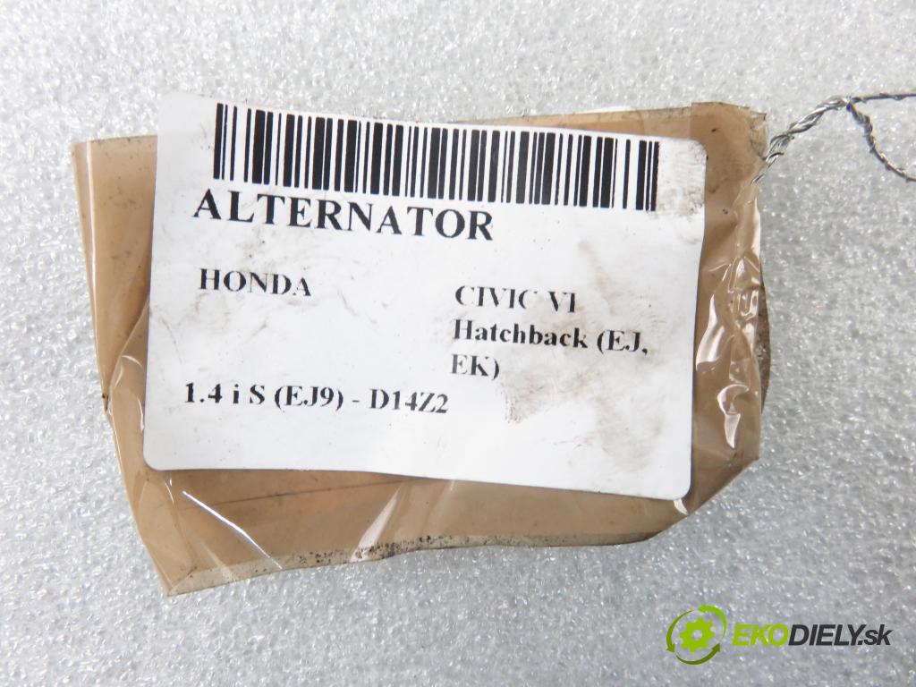 HONDA CIVIC VI Hatchback (EJ, EK) HB 2000 66,00 1.4 i S (EJ9) - D14Z2 1396,00 Alternátor A5TA4791 (Alternátory)