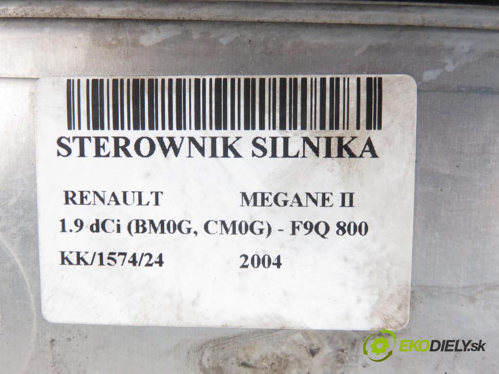 RENAULT MEGANE II (BM0/1_, CM0/1_) HB 2004 88,00 1.9 dCi 120 - F9Q 800 1870,00 Riadiaca jednotka Motor 8200184294 ; 8200269883 ; 0281010769