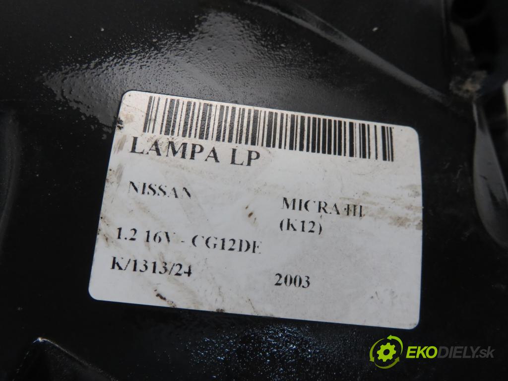 NISSAN MICRA III (K12) HB 2003 59,00 1.2 16V 80 - CG12DE 1240,00 Svetlo LP