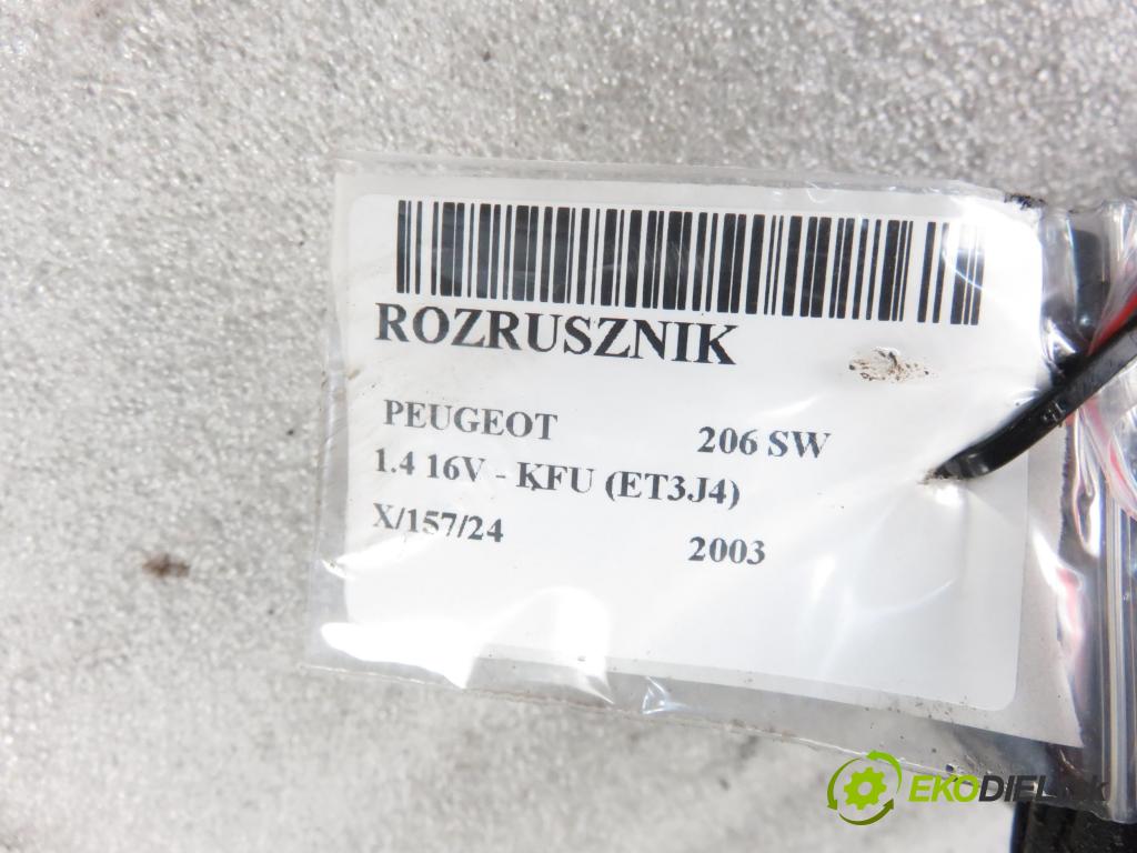 PEUGEOT 206 SW (2E/K) KOMBI 2003 65,00 1.4 16V - KFU (ET3J4) 1360,00 Štartér 9648644680 ; D6G3 (Štartéry)