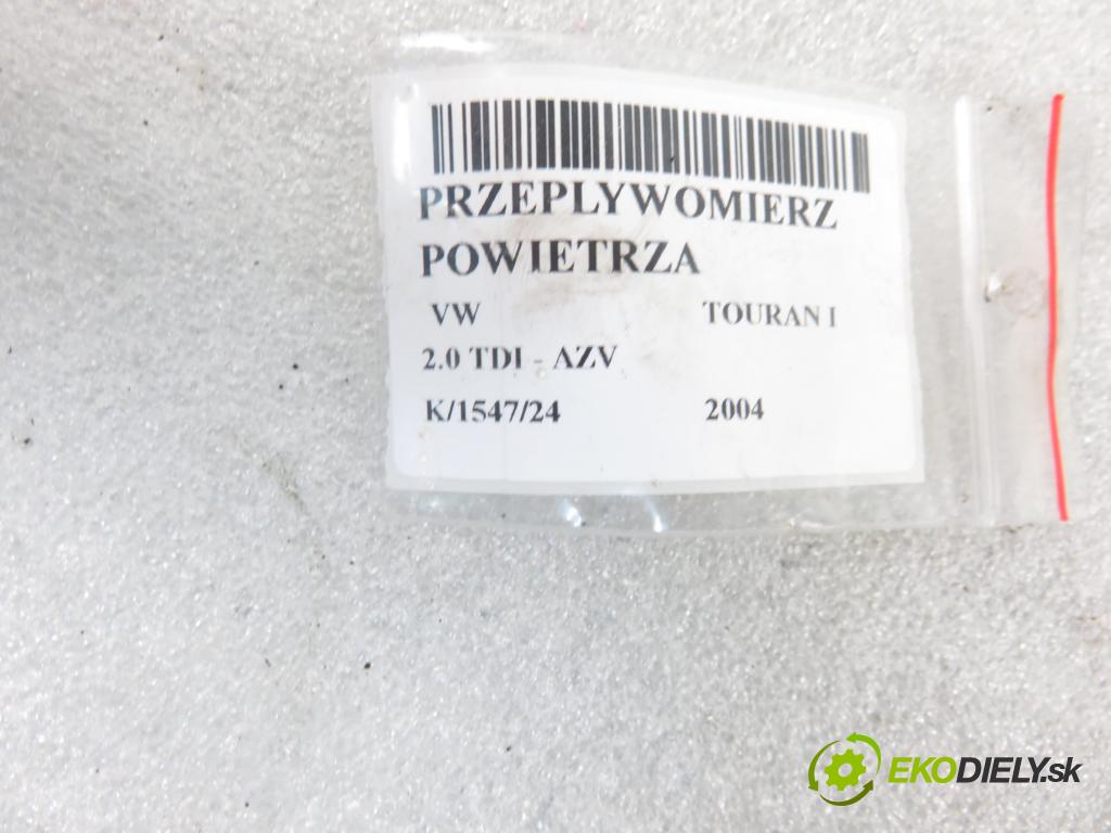 VW TOURAN (1T1, 1T2) MINIVAN 2004 100,00 2.0 TDI PD 16V 136 - AZV 1968,00 váha vzduchu vzduchu F00C2G2055