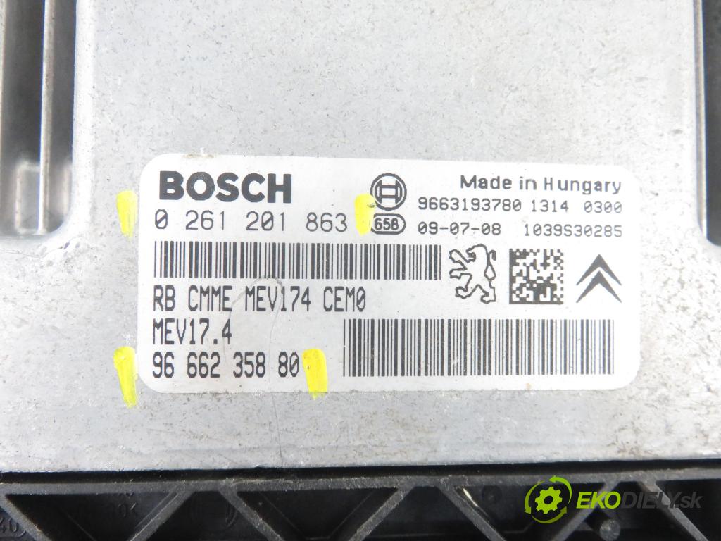 PEUGEOT 308 (4A_, 4C_) HB 2009 88,00 1.6 VTi 120 - 5FW (EP6) 1598,00 Riadiaca jednotka Motor 9666235880 ; 0261201863