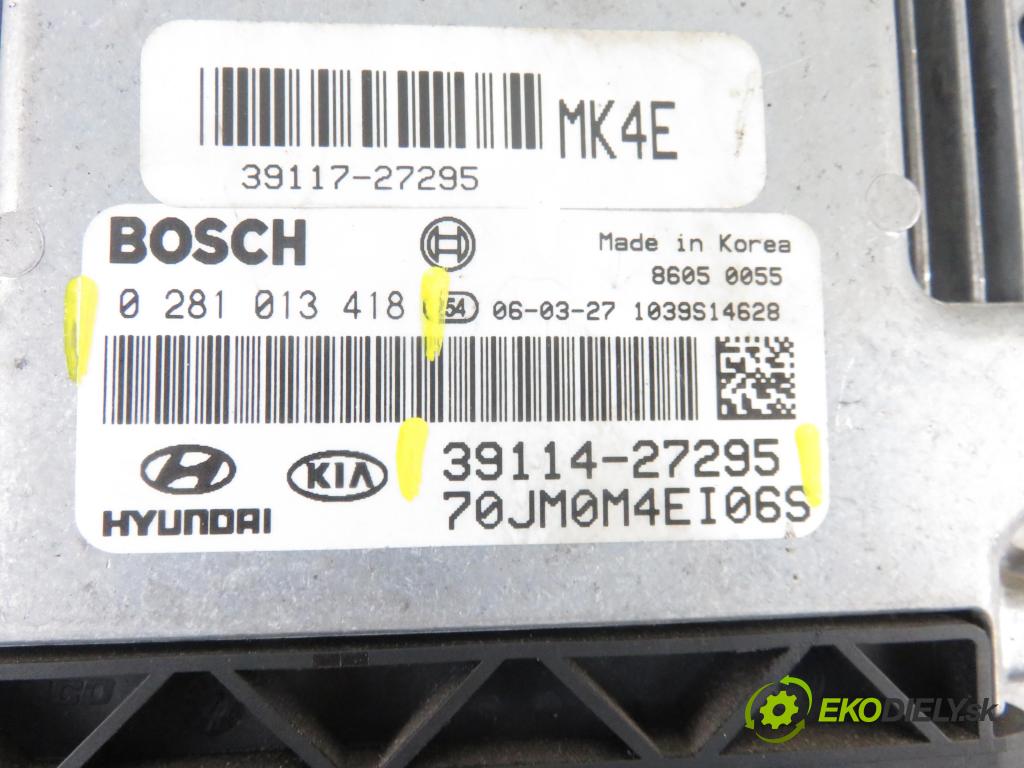 HYUNDAI TUCSON (JM) SUV 2007 103,00 2.0 CRDI Napęd na wszystkie koła - D4EA-F 1991,00 řídící jednotka motora 3911427295 ; 0281013418