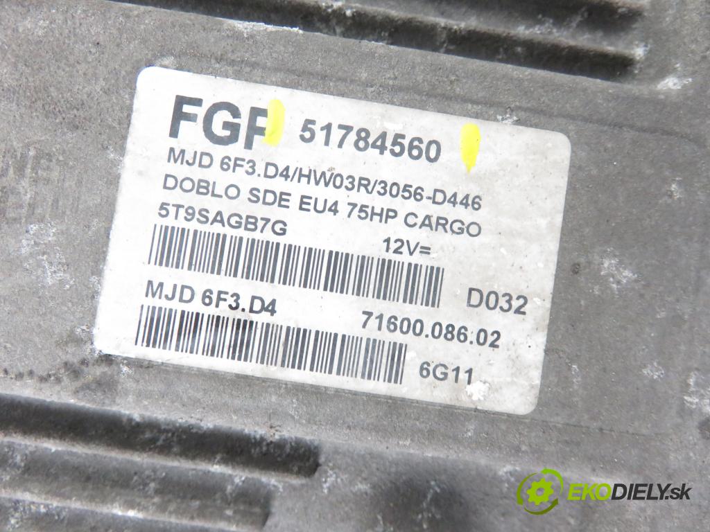 FIAT DOBLO Cargo (223_) FURGON 2005 55,00 1.3 D Multijet - 199 A2.000 1248,00 řídící jednotka motora 51784560