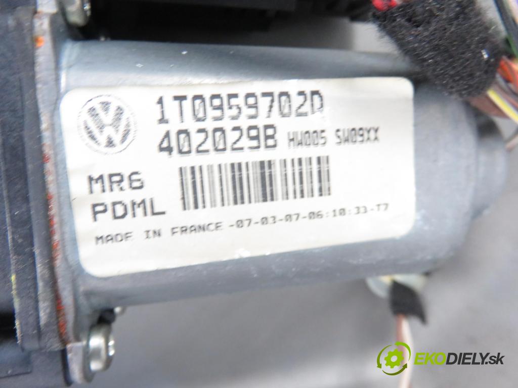 SKODA OCTAVIA II Combi (1Z5) KOMBI 2007 77,00 1.9 TDI - BXE 1896,00 mechanismus oken PPE 1Z1837656G ; 1K0959792J ; 1T0959702D