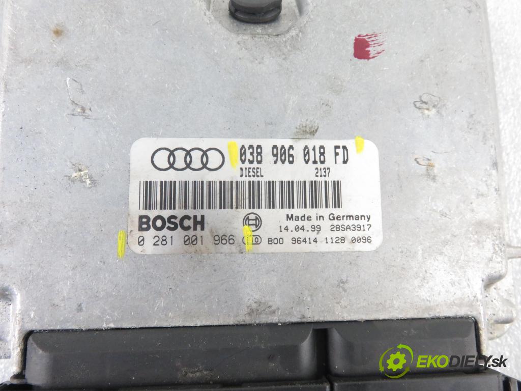 AUDI A4 Avant (8D5, B5) KOMBI 2000 81,00 1.9 TDI - AFN 1896,00 Riadiaca jednotka Motor 038906018FD ; 0281001966