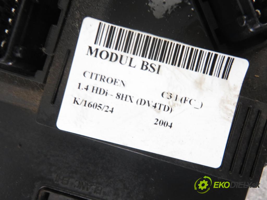 CITROEN C3 I (FC_) HB 2004 50,00 1.4 HDi 8V - 8HX 1398,00 MODUL BSI S118085200J ; 9652474480