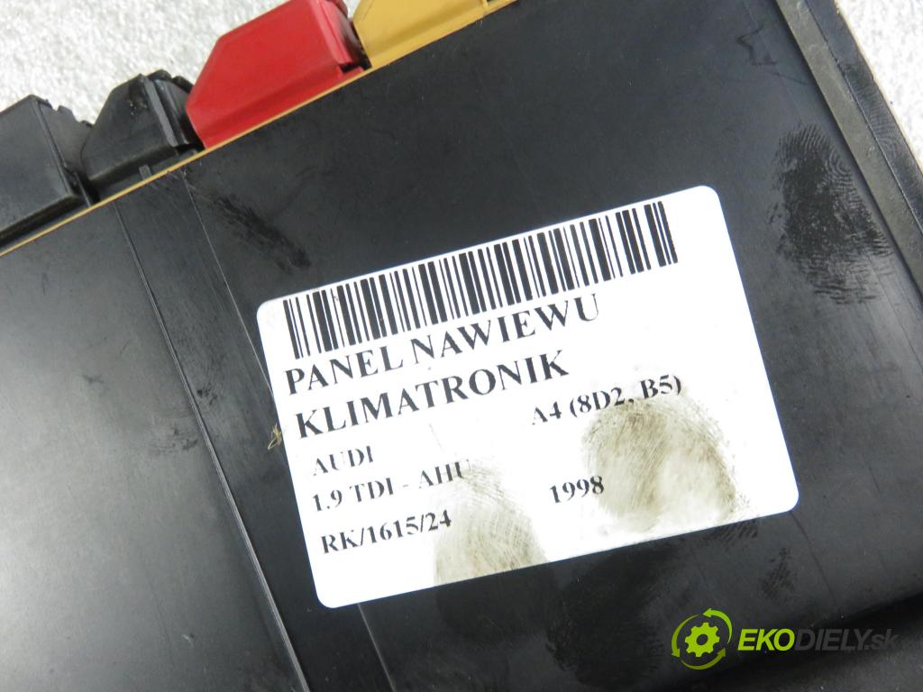 AUDI A4 (8D2, B5) SEDAN 1998 66,00 1.9 TDI - AHU 1896,00 Panel kúrenia KLIMATRONIK 8L0820043D ; 5HB00760804