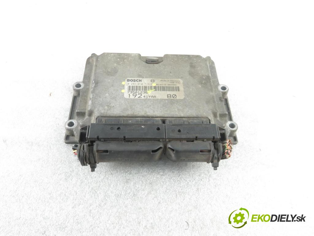 FIAT STILO (192_) HB 2002 59,00 1.9 JTD (192_XF1A) - 192 A3.000 1910,00 Riadiaca jednotka Motor 0281010738 ; 73501236
