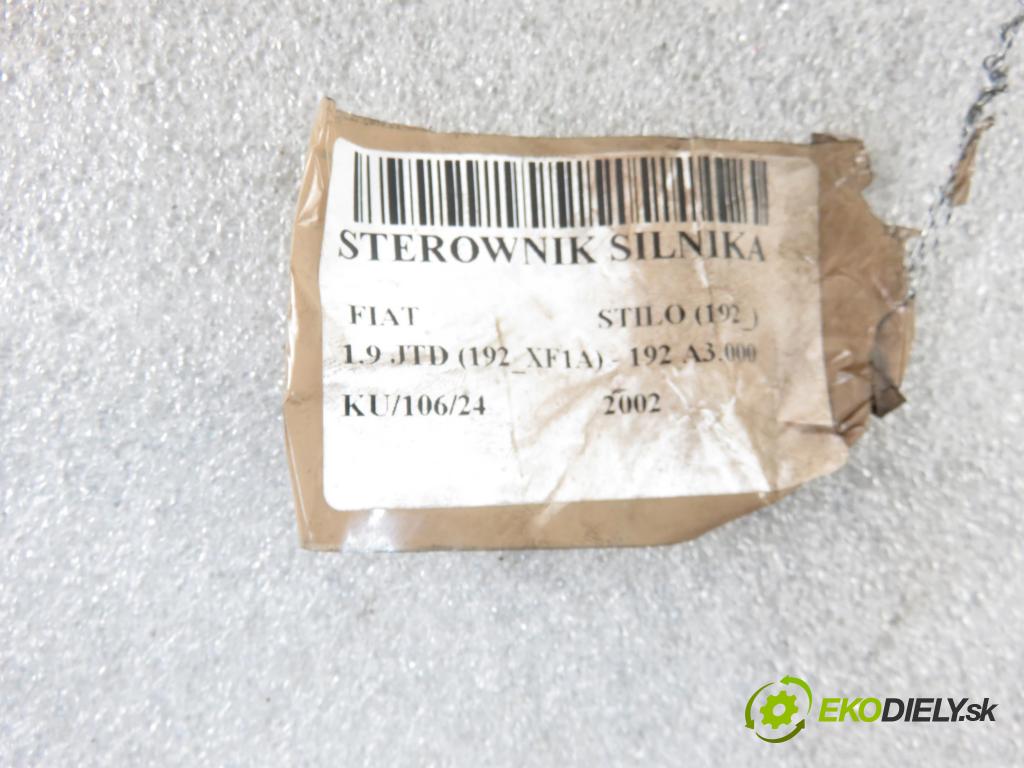 FIAT STILO (192_) HB 2002 59,00 1.9 JTD (192_XF1A) - 192 A3.000 1910,00 Riadiaca jednotka Motor 0281010738 ; 73501236
