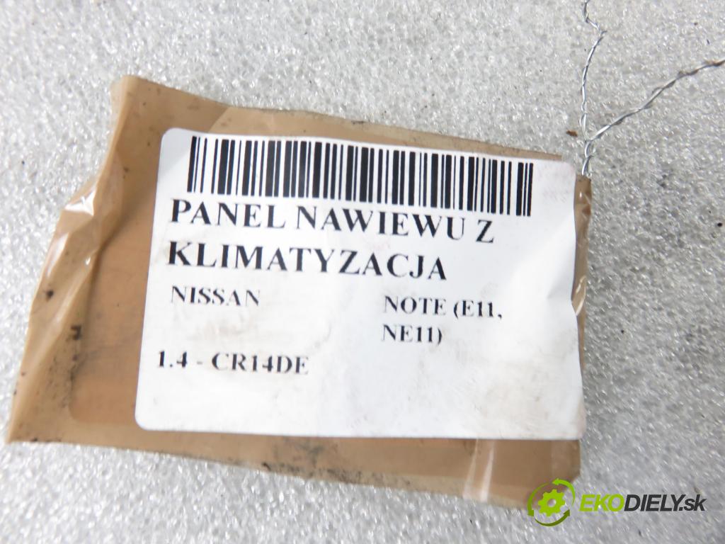 NISSAN NOTE (E11, NE11) MINIVAN 2011 65,00 1.4 - CR14DE 1386,00 Panel topení KLIMATIZACE: 27500BH15B