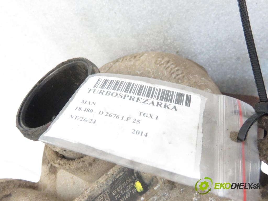 MAN TGX I CIĄGNIK SIODŁOWY 2014 353,00 18.480 - D 2676 LF 25 12419,00 RYCHLONABÍJEČKA: 51091007970 (Turbodúchadla (kompletní))
