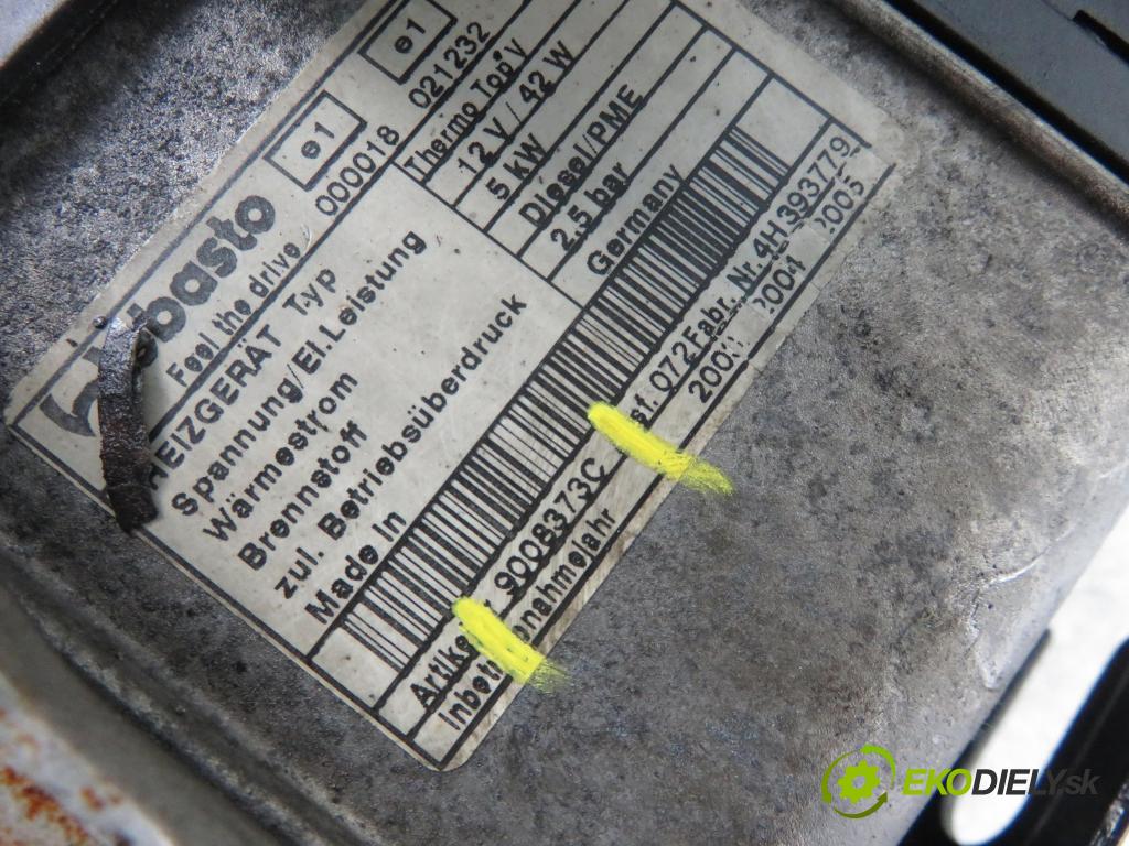 VW TOURAN (1T1, 1T2) MINIVAN 2004 100,00 2.0 TDI PD 16V 136 - AZV 1968,00 Webasto 9008373C (Webasto ohřívače)