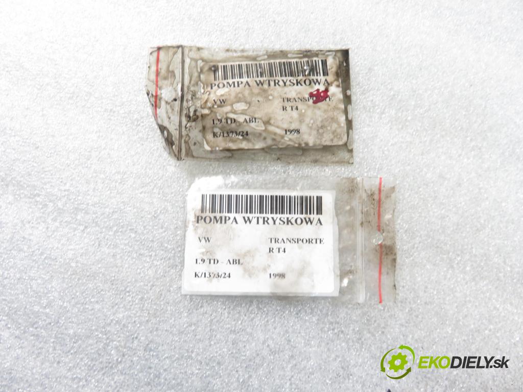 VW TRANSPORTER IV Skrzynia (70XA) FURGON 1998 50,00 1.9 TD 68 - ABL 1896,00 Pumpa vstrekovacia 028130107R (Vstrekovacie čerpadlá)