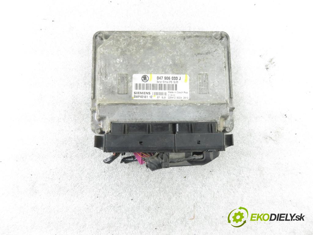 SKODA FABIA I (6Y2) HB 2002 44,00 1.4 MPi 60 - AZE 1397,00 Riadiaca jednotka Motor 047906033J ; 5WP4018112