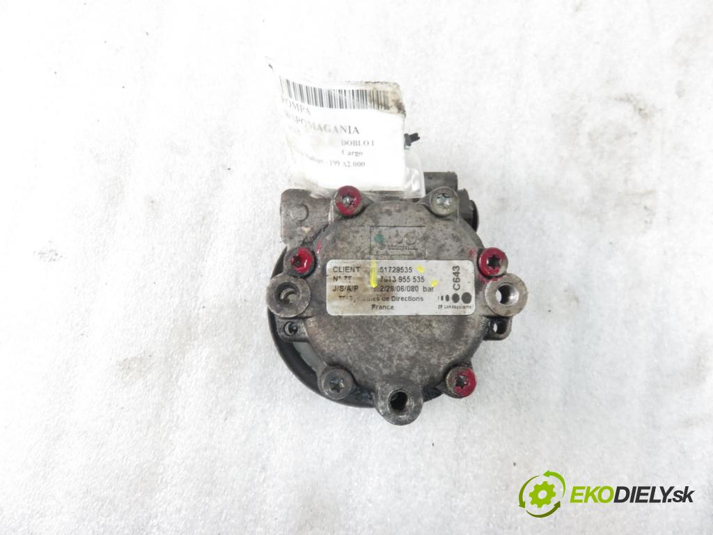 FIAT DOBLO Cargo (223_) FURGON 2005 55,00 1.3 D Multijet - 199 A2.000 1248,00 Pumpa servočerpadlo 51729535 ; 7813955535 (Servočerpadlá, pumpy riadenia)
