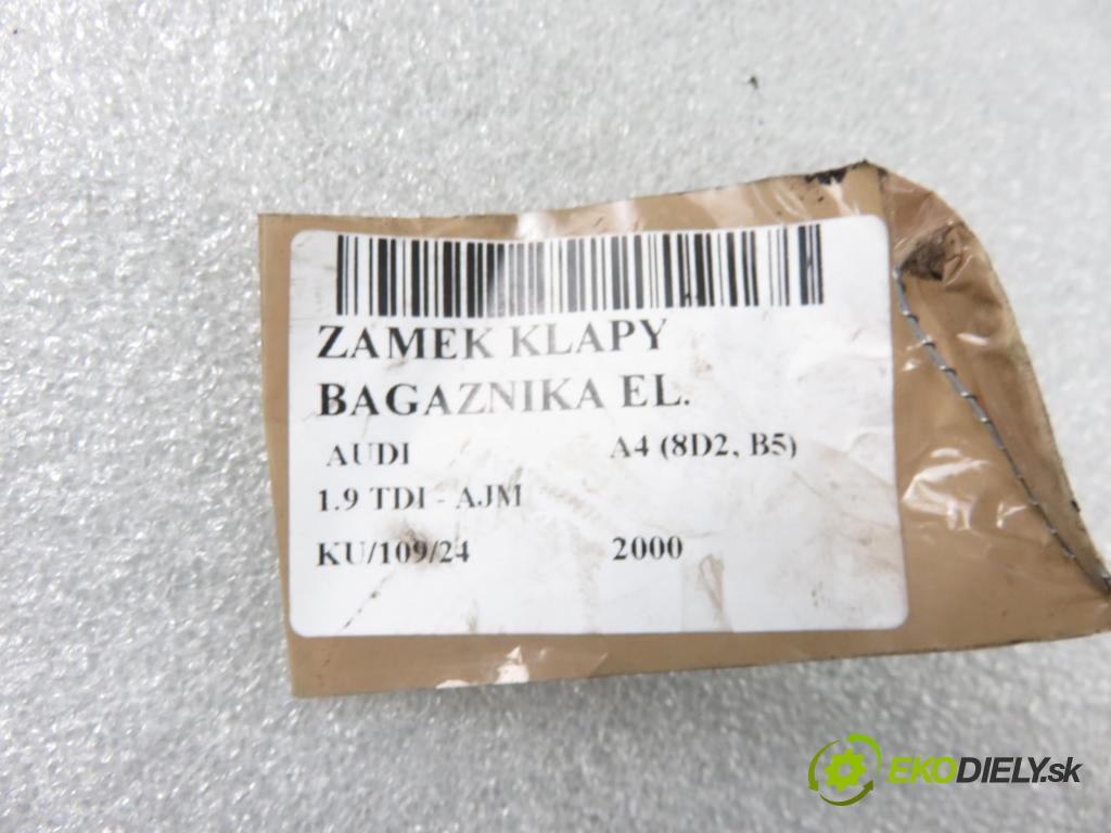 AUDI A4 (8D2, B5) SEDAN 2000 85,00 1.9 TDI - AJM 1896,00 zámok dveří kufr EL. 8D5827505M