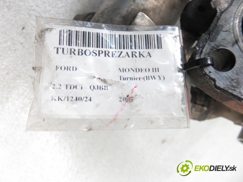FORD MONDEO III Turnier (BWY) KOMBI 2005 114,00 2.2 TDCi 155 - QJBB 2198,00 RYCHLONABÍJEČKA: 5S7Q6K682AC (Turbodúchadla (kompletní))