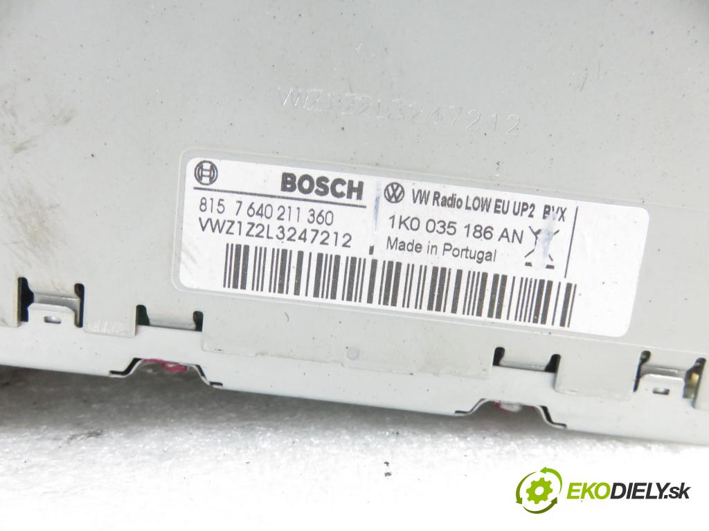 VW GOLF VI (5K1) HB 2012 77,00 1.6 TDI - CAYC 1598,00 RADIO CD 1K0035186AN