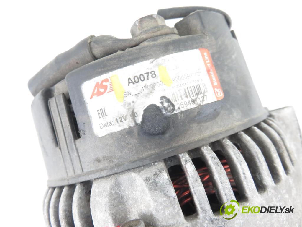 AUDI A4 (8D2, B5) SEDAN 1998 66,00 1.9 TDI - AHU 1896,00 Alternátor A0078 (Alternátory)