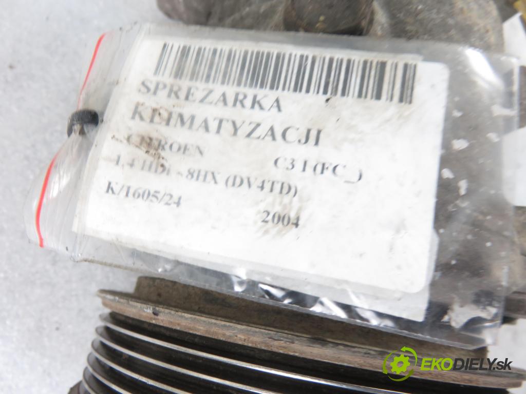 CITROEN C3 I (FC_) HB 2004 50,00 1.4 HDi 8V - 8HX 1398,00 KOMPRESOR: klimatizace 9655191680 (Kompresory)