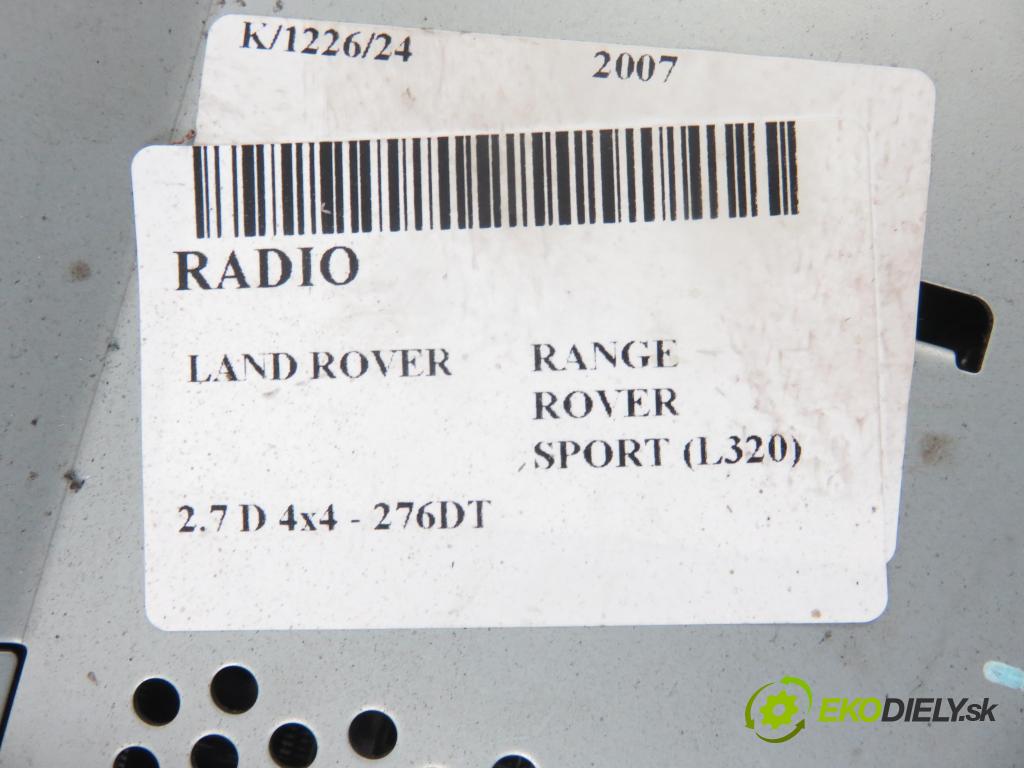 LAND ROVER RANGE ROVER SPORT (L320) SUV 2007 140,00 2.7 TDV6 4x4 190 - 276DT (PSA) 2720,00 RADIO CD VUX500490