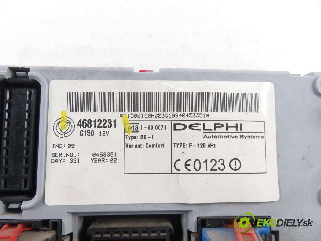 FIAT DOBLO Cargo (223_) FURGON 2001 74,00 1.9 JTD 100 - 182 B9.000 1910,00 MODUL BSI 46812231