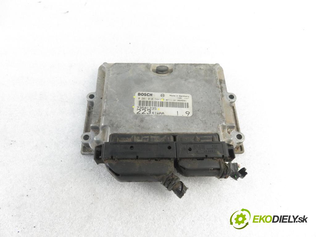 FIAT DOBLO Cargo (223_) FURGON 2001 74,00 1.9 JTD 100 - 182 B9.000 1910,00 řídící jednotka motora 0281010344 ; 73501235