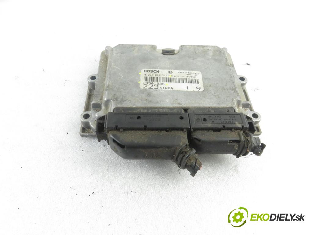FIAT DOBLO Cargo (223_) FURGON 2001 74,00 1.9 JTD 100 - 182 B9.000 1910,00 řídící jednotka motora 0281010344 ; 73501235