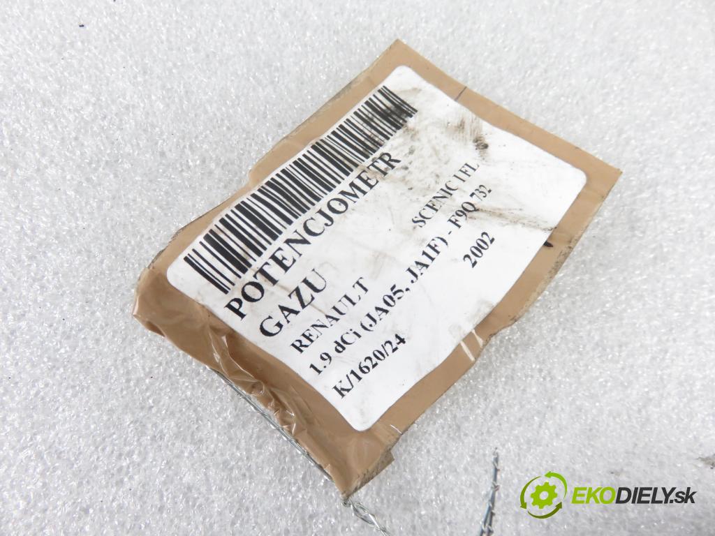 RENAULT SCENIC I (JA0/1_) MINIVAN 2002 75,00 1.9 dCi 102 - F9Q 732 1870,00 Potenciometer plynu CTS4089 ; 8200139460 (Pedále)