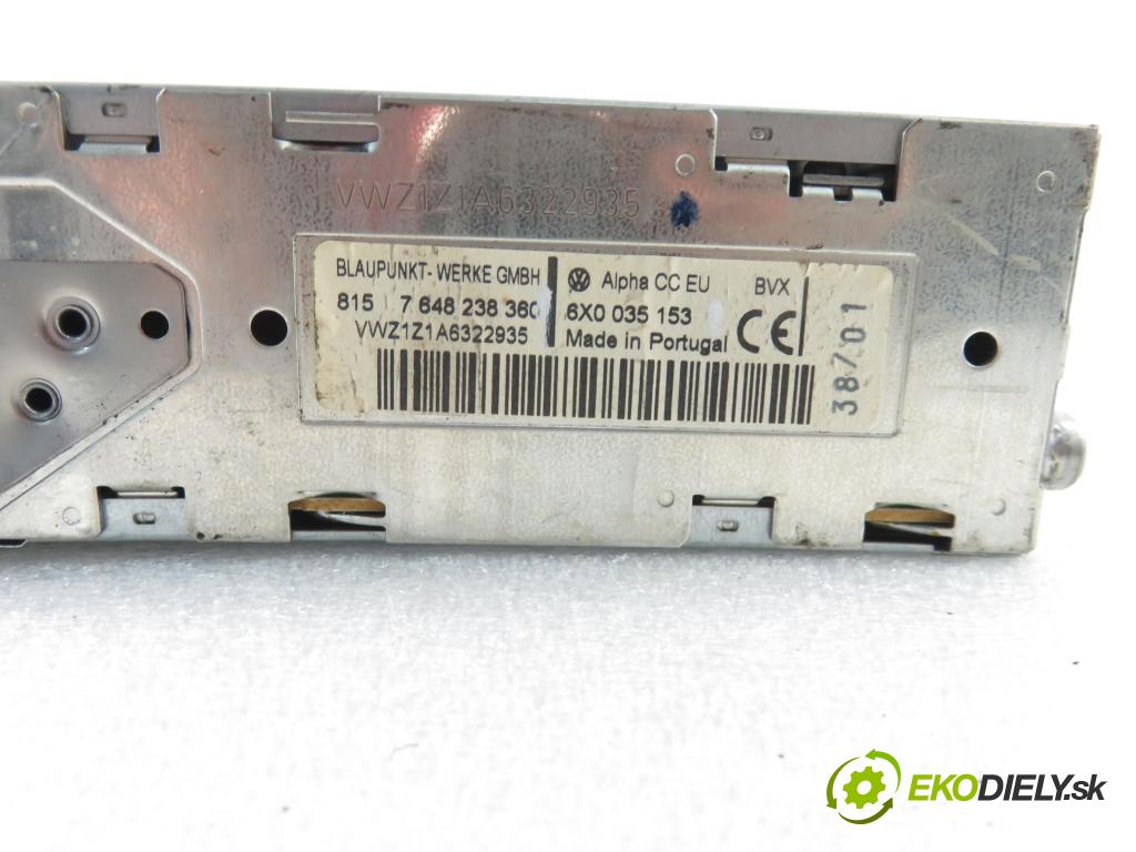 VW POLO (9N_) HB 2003 40,00 1.2 6V 54 - AWY 1198,00 RADIO Modul 6X0035153