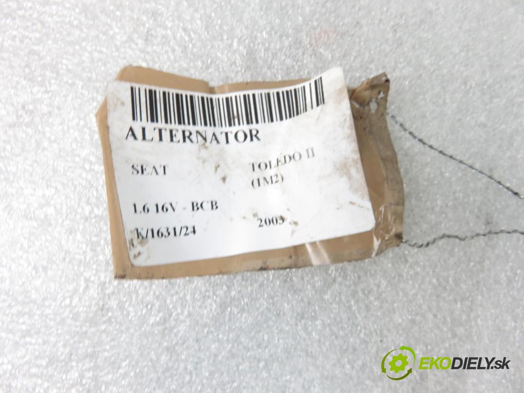SEAT TOLEDO II (1M2) SEDAN 2003 77,00 1.6 16V - BCB 1598,00 Alternátor 028903028D ; 024325003 (Alternátory)