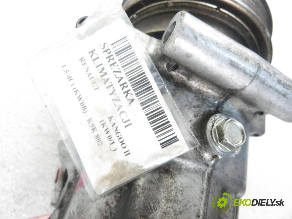 RENAULT KANGOO / GRAND KANGOO II (KW0/1_) KOMBIVAN 2008 63,00 1.5 dCi (KW0B) - K9K 802 1461,00 KOMPRESOR: klimatizácie 8200651251 (Kompresory klimatizácie)