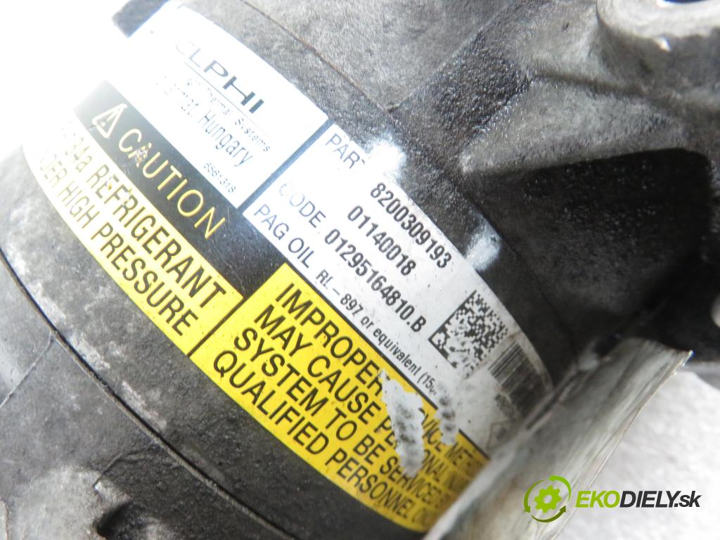 RENAULT GRAND SCENIC II (JM0/1_) MINIVAN 2005 88,00 1.9 dCi 120 - F9Q 812 1870,00 KOMPRESOR: klimatizácie 8200309193 (Kompresory klimatizácie)