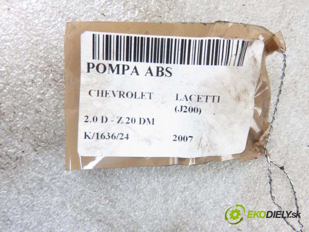 CHEVROLET LACETTI (J200) KOMBI 2007 89,00 2.0 TCDi 16V 121 - Z 20 DM 1991,00 Pumpa ABS 06210909853 ; 96806328JF ; 06210207704 (Pumpy ABS)