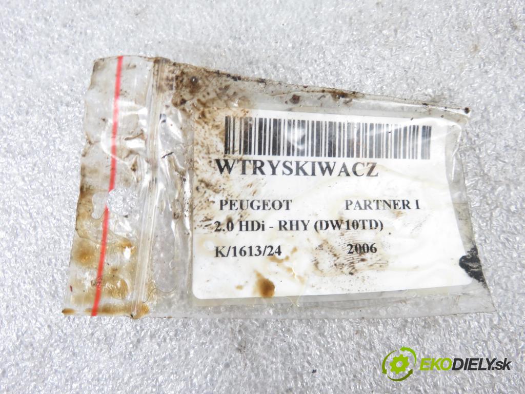 PEUGEOT PARTNER Skrzynia (5_, G_) FURGON 2006 66,00 2.0 HDi - RHY (DW10TD) 1997,00 vstrekovač 9652173780 (Vstrekovače)