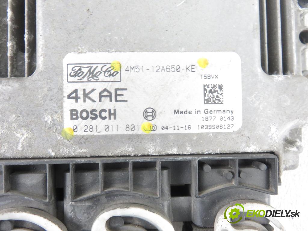 FORD FOCUS II Turnier (DA_, FFS, DS) KOMBI 2005 80,00 1.6 TDCi 109 - G8DE 1560,00 řídící jednotka motora 4M5112A650KE ; 0281011801